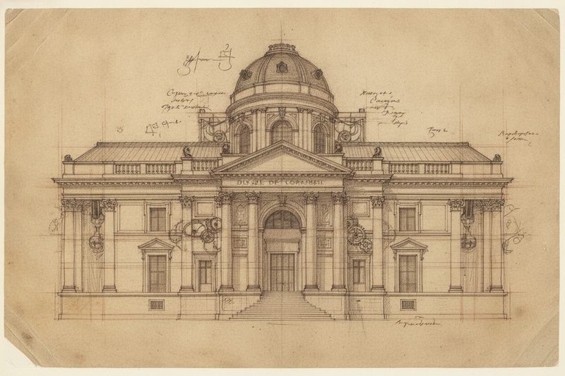 Sketch of Musée de l'Orangerie, Paris