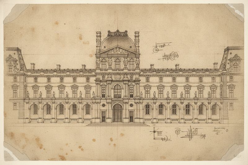 Sketch of Musée du Louvre, Paris
