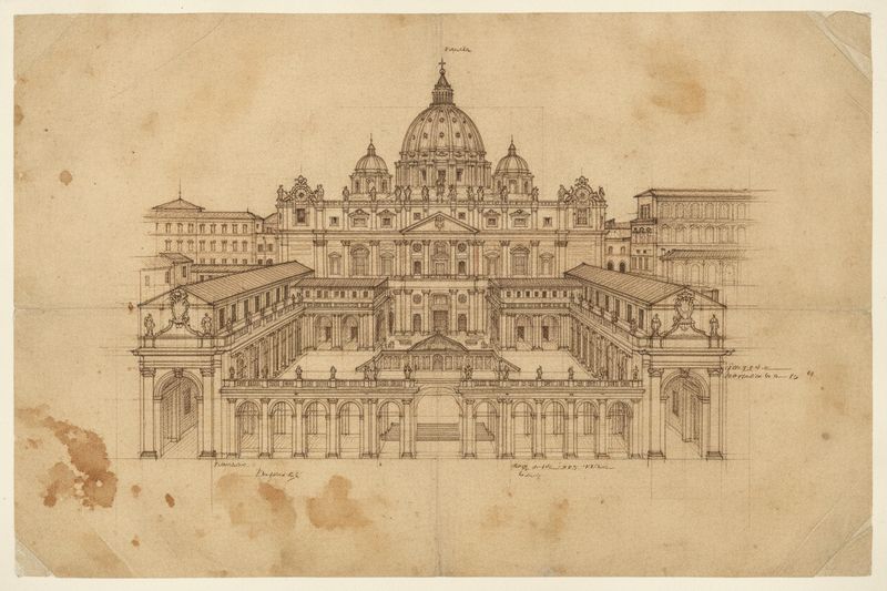 Sketch of Vatican Museums, Rome
