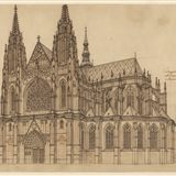 Sketch of St Vitus Cathedral, Prague