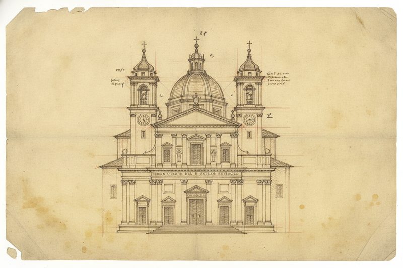 Sketch of Santa Maria del Popolo, Rome