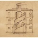 Sketch of Scala Contarini del Bovolo, Venice