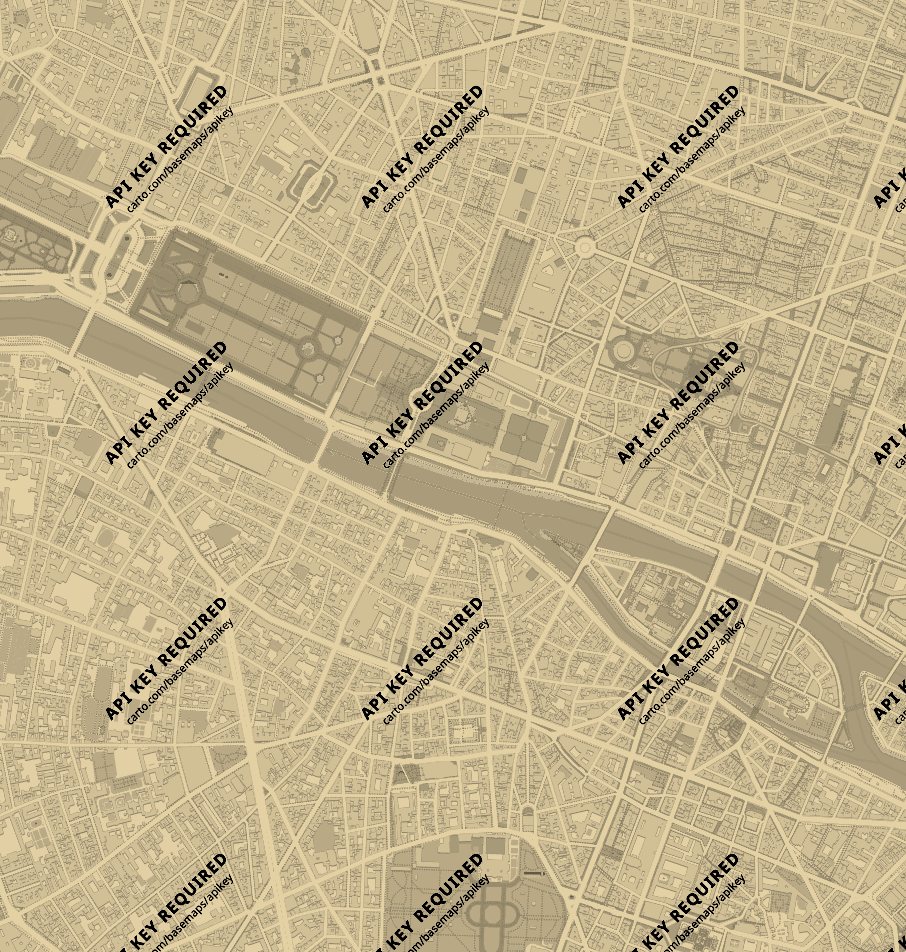 Street map of Paris with the 8 stops of the free walking tour plotted from Notre-Dame de Paris to Place de la Concorde